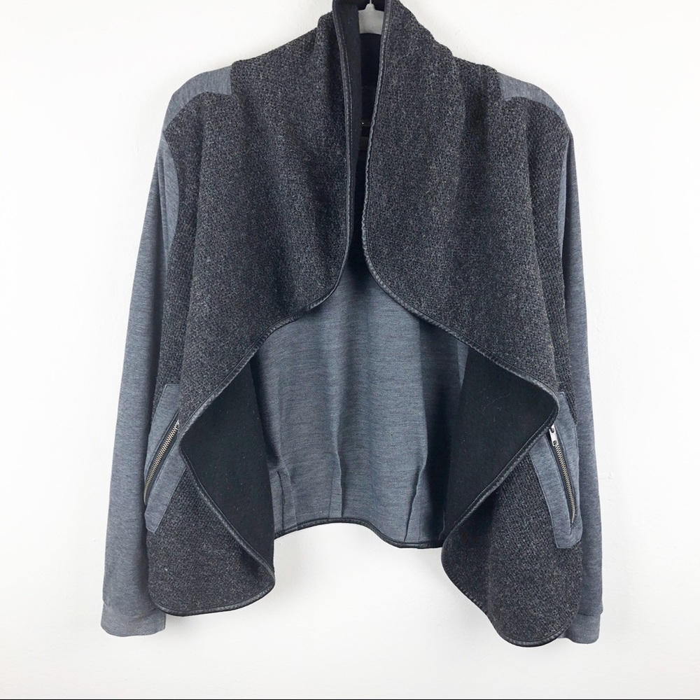 Kut from the Kloth Mixed Media Wrap Jacket large